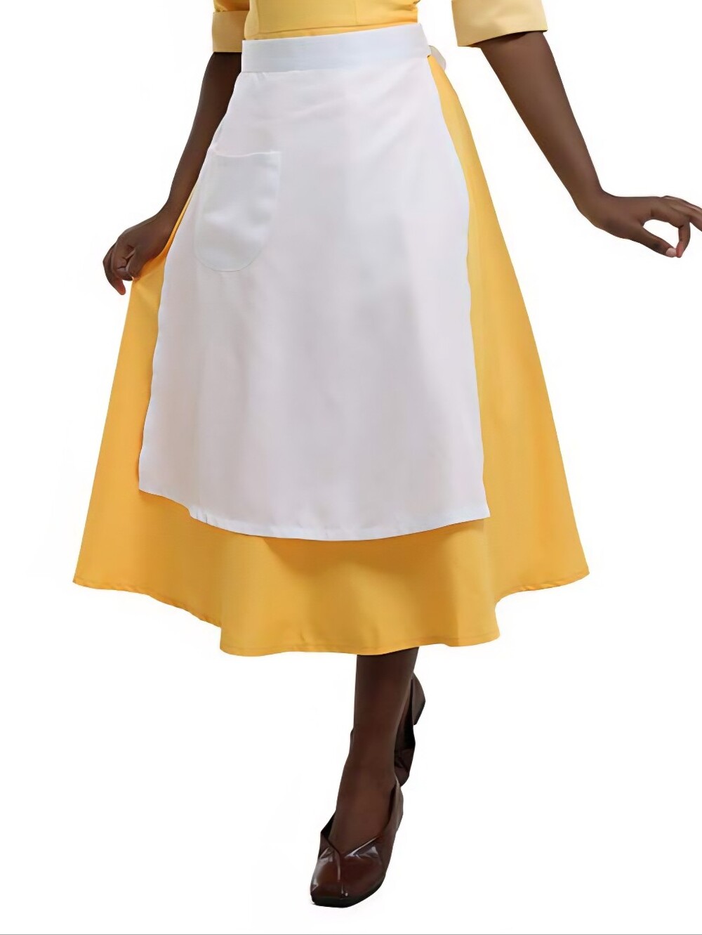 Retro Waitress White Apron & White Petticoat For Under Dress Costume Cosplay, S